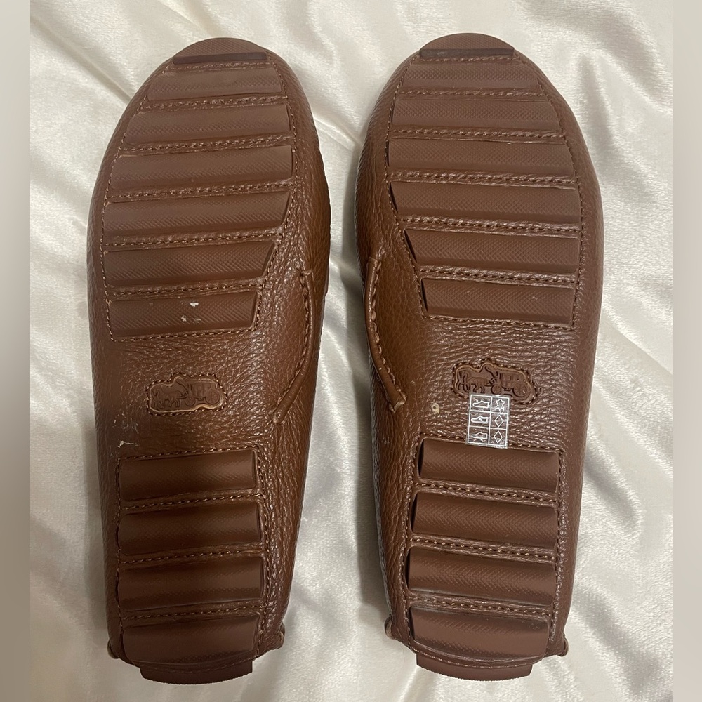Coach Crosby Driver Turlock Flats Loafers in Tan Brown - Picture 9 of 12